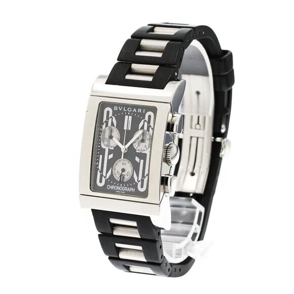 BVLGARI Rettangolo RTC49S Chronograph black Dial Quartz Men's Watch_864024 - Picture 9 of 11